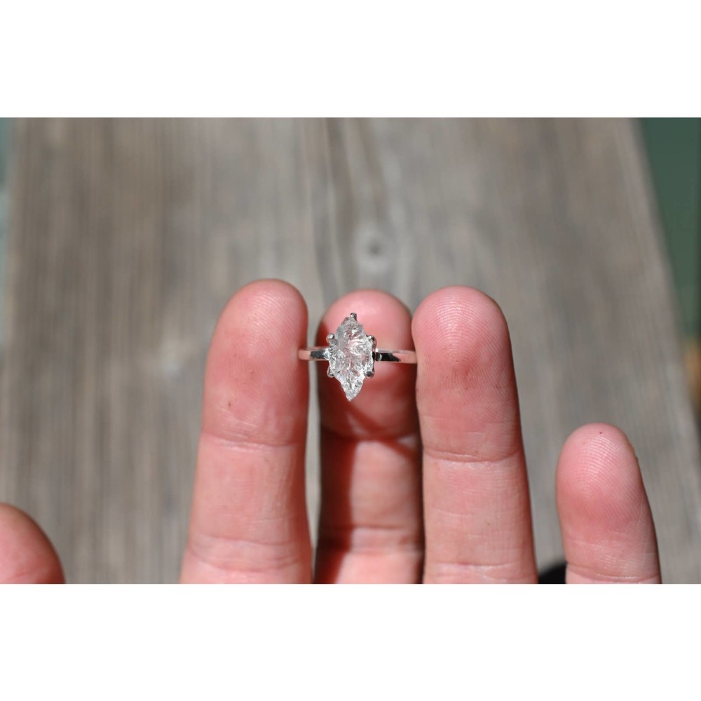 alternative raw diamond engagement ring raw crystal size 4 5 6 7 8 8 9 1…